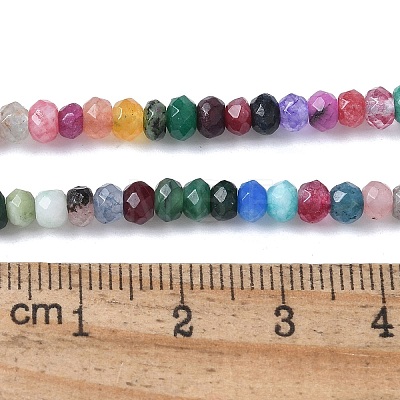 Dyed Natural Malaysia Jade Rondelle Beads Strands G-E316-2x4mm-55-1