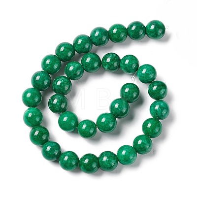 Natural Jade Round Beads Strand G-E141-03A-1