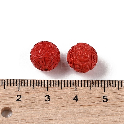 Synthetic Coral Carved Beads CORA-C001-08A-1