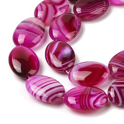 Natural Striped Agate/Banded Agate Beads Strands G-Q182-01A-1