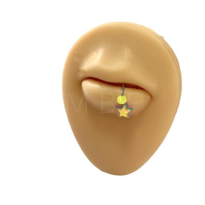 316L Surgical Stainless Steel with Acrylic Lip Rings FS-WG019E1-10-1