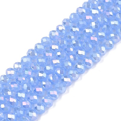 Electroplate Glass Beads Strands EGLA-A044-J3mm-B03-1