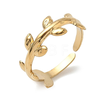 304 Stainless Steel Cuff Open Rings for Women RJEW-L341-02F-G-1