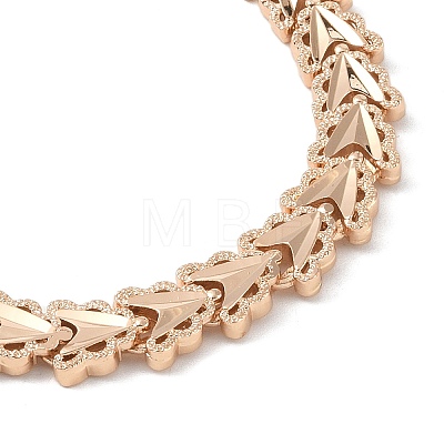 Brass Link Chain Bracelets for Women Men BJEW-P324-01G-KCG-1