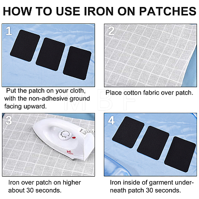 Gorgecraft 12Pcs Iron on/Sew on Imitation Jean Cloth Repair Patches FIND-GF0005-94A-1