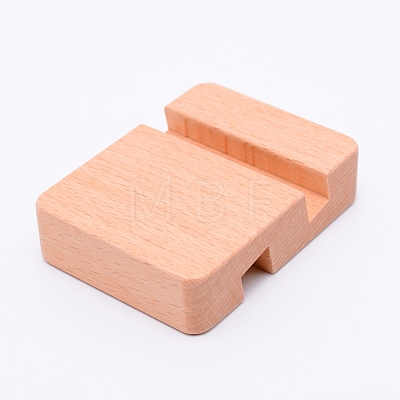 Beech Wood Mobile Phone Holders AJEW-WH0119-47A-1