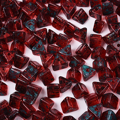 Picasso Transparent Glass Beads SEED-Q039-02F-1