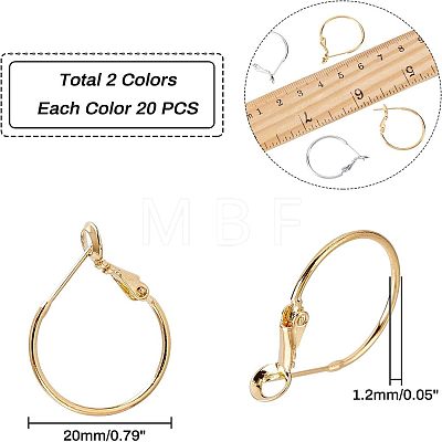 Brass Hoop Earrings KK-FH0001-34-1