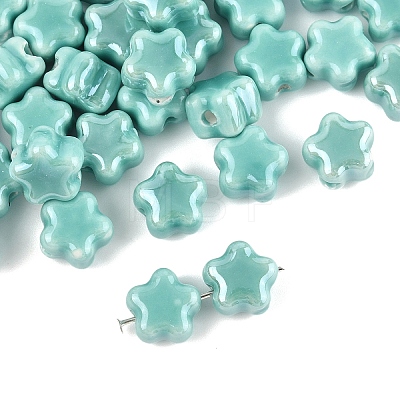 1 Strand Handmade Porcelain Bead Strands PORC-YW0001-36J-1