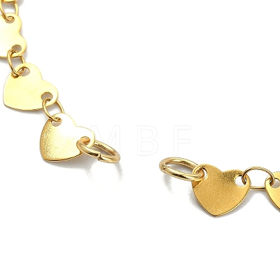 304 Stainless Steel Heart Link Chains AJEW-TA00004-01-1