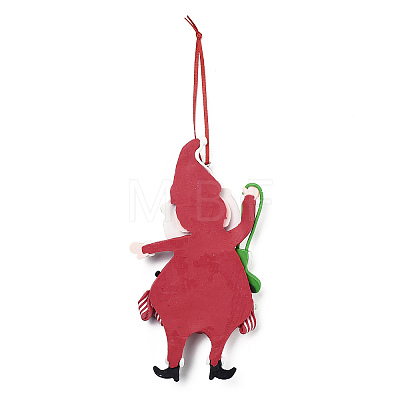 Christmas Santa Claus Handmade Polymer Clay Pendant Decorations HJEW-P017-01B-1