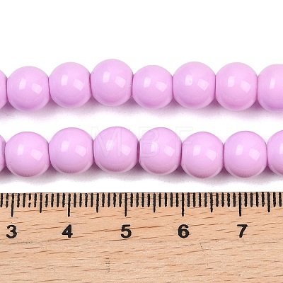 Painted Glass Bead Strands DGLA-S071-8mm-B38-1-1