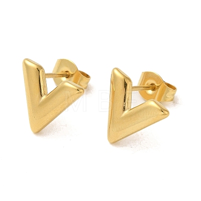 PVD Vacuum Plating 304 Stainless Steel Stud Earring EJEW-C099-03G-1