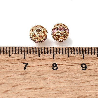 Brass Rhinestone Beads RB-K001-01G-01-1