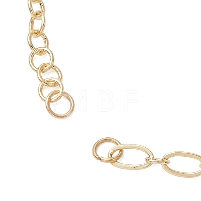 Brass Cable Chain Oval Link Chain Bracelet Making AJEW-JB01507-1