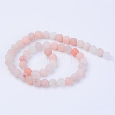 Natural Pink Aventurine Beads Strands G-Q462-10mm-13-1