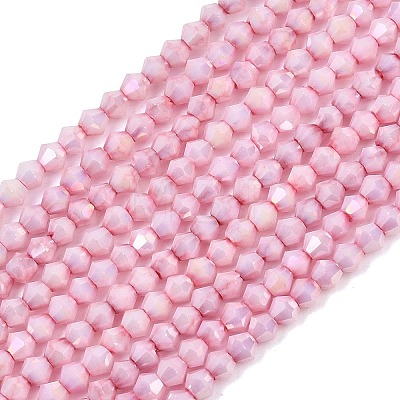 Electroplate Bicone Glass Beads Strands GL-T021-2.5x3mm-16-21-1