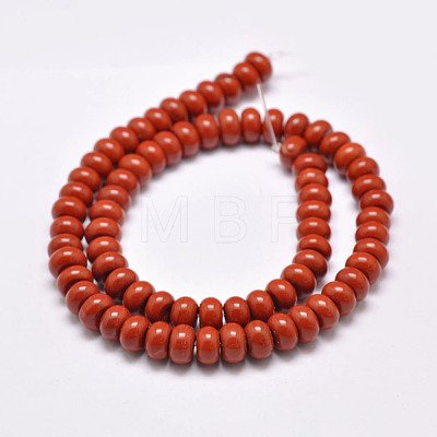 Natural Red Jasper Beads Strands G-F347-8x5mm-02-1