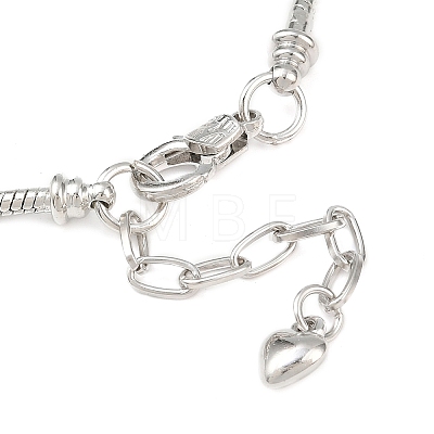 Brass European Style Bracelets for Jewelry Making X-KK-R031-06-1