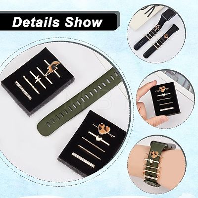  10Pcs Heart & Lightning Bolt Alloy Watch Band Charms Set FIND-NB0003-21-1