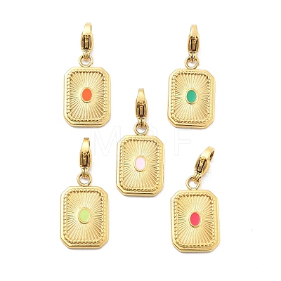 304 Stainless Steel Enamel Pendant Decoration STAS-L283-51G-1