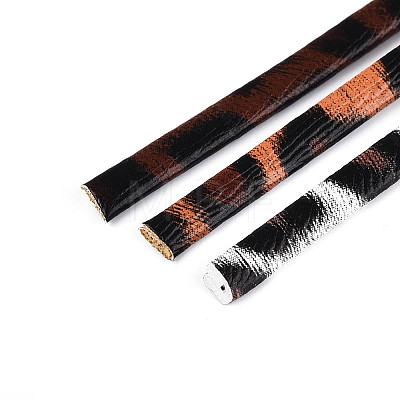 5M Flat Leopard Print PU Leather Double Fold Bias Tape LC-N006-03B-1