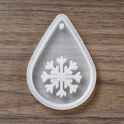 DIY Christmas Snowflake Pendant Silicone Molds X-DIY-G056-A02-1