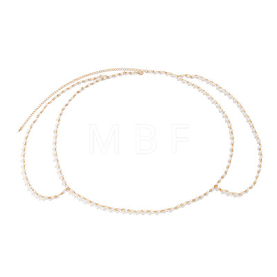 Plastic Pearl Round Link Body Chains FS-WG21BB1-02-1