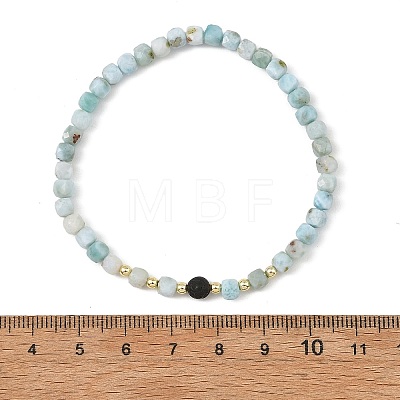 Natural Larimar Beaded Bracelets BJEW-JB14223-1