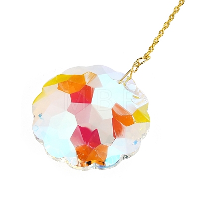 Quartz Crystal & Alloy Suncatchers HJEW-Z009-02B-1