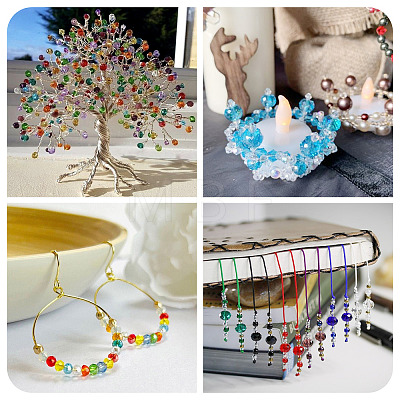 6 Strands 3 Styles Electroplate Glass Bead Strands EGLA-TA0013-70-1