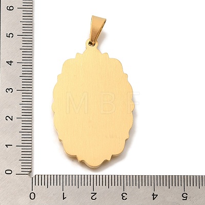 PVD Vacuum Plating 304 Stainless Steel Pendants STAS-U035-43G-02-1