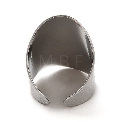 304 Stainless Steel Open Cuff Ring RJEW-Z015-03P-1