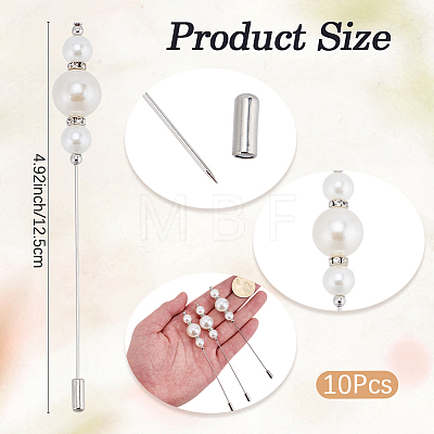 10Pcs Brass Brooches JEWB-CP00003-1