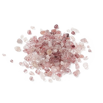 Natural Strawberry Quartz Chips Beads G-O103-23-1