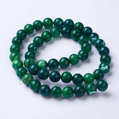 Natural Agate Beads Strands G-G754-03-6mm-1
