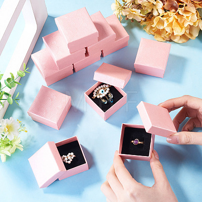 Shell Textured Paper Jewelry Ring Storage Gift Boxes CON-TAC0014-15D-1