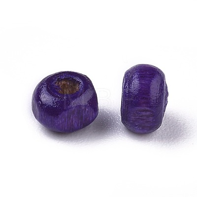 Dyed Natural Wood Beads X-WOOD-Q006-4mm-M-LF-1