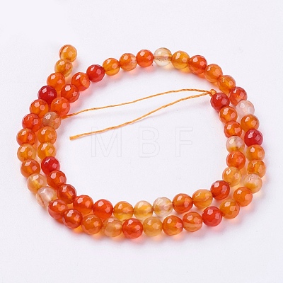 Natural Agate Beads Strands G-G580-6mm-09-1