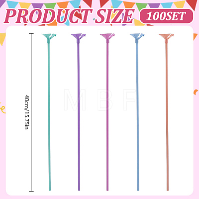 100 Bags Plastic Balloon Clips Holders DIY-WR0005-66A-1