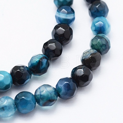 Natural Agate Beads Strands G-E469-12O-1