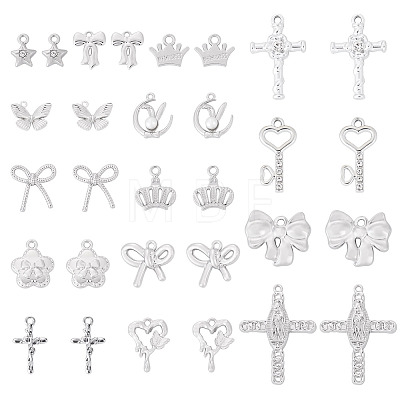45Pcs 15 Styles Rack Plating Alloy Charms FIND-TA0008-90-1