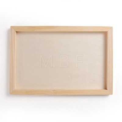 Unfinished Blank Wooden Clay Photo Frame Painting DIY-WH0162-91B-1