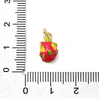 Brass Enamel Charms KK-P303-06F-G-1