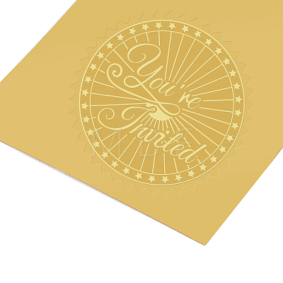 Self Adhesive Gold Foil Embossed Stickers DIY-WH0211-024-1