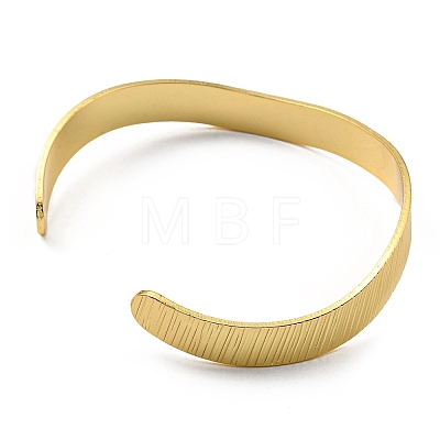 Rack Plating Brass Flat Cuff Bangles BJEW-D057-01G-1