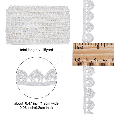 Polyester Lace Trims OCOR-WH0068-69-1
