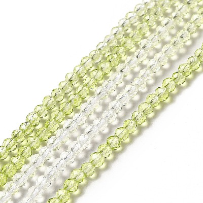 Transparent Gradient Color Glass Beads Strands GLAA-H021-01B-25-1