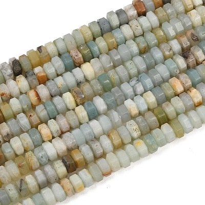 Natural Flower Amazonite Beads Strands G-G317-A30-3X6MM-1