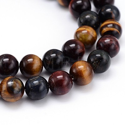 Natural Gemstone Round Bead Strands G-J303-13-10mm-1